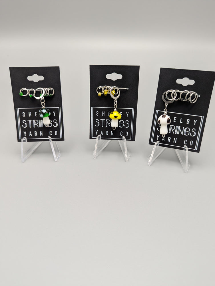 
                  
                    Whimsical glass bead stitch markers
                  
                