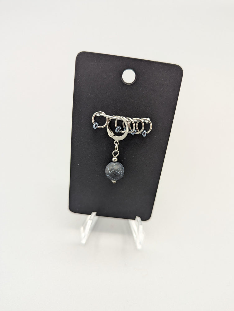 
                  
                    Frosted glass bead stitch markers
                  
                