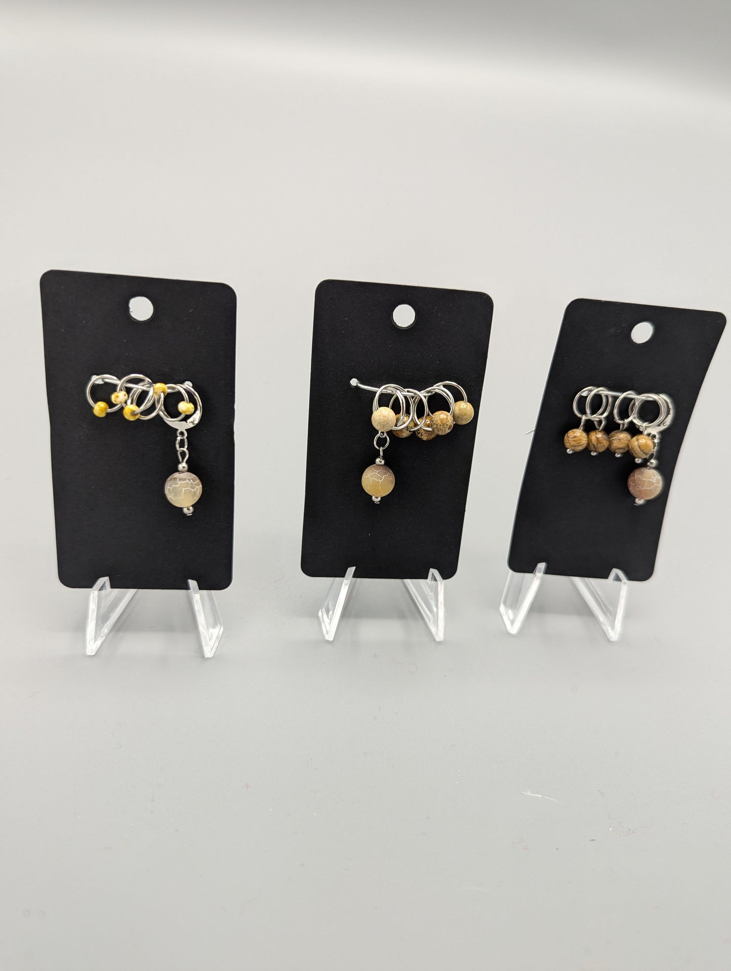 
                  
                    Frosted glass bead stitch markers
                  
                