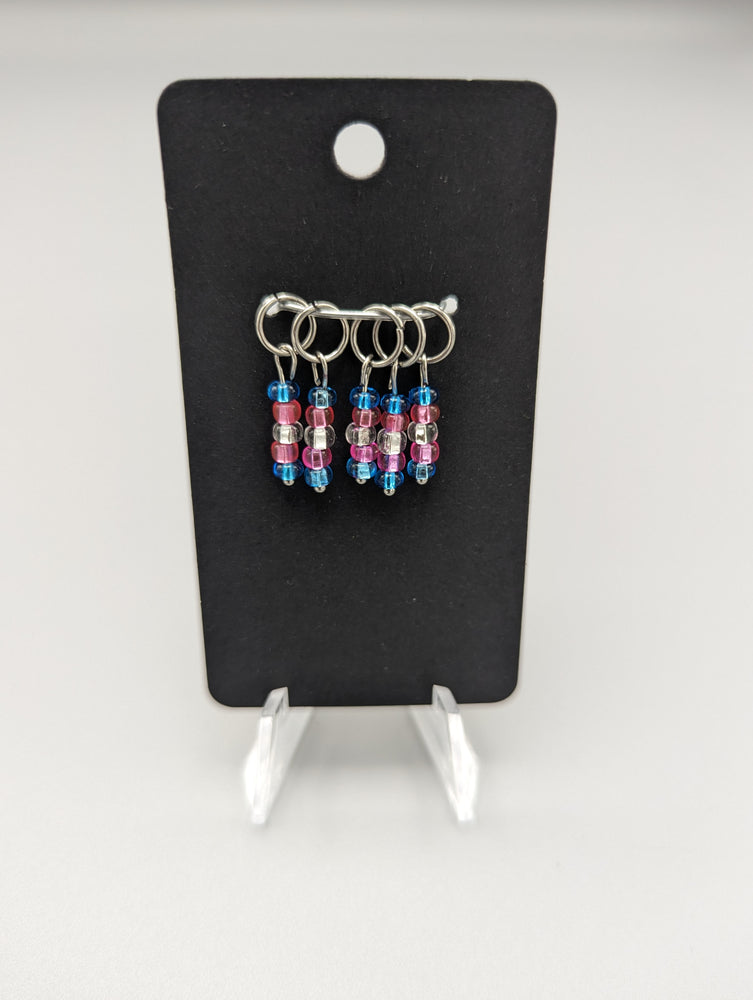 
                  
                    Seed bead with stitch markers, needle size 8
                  
                