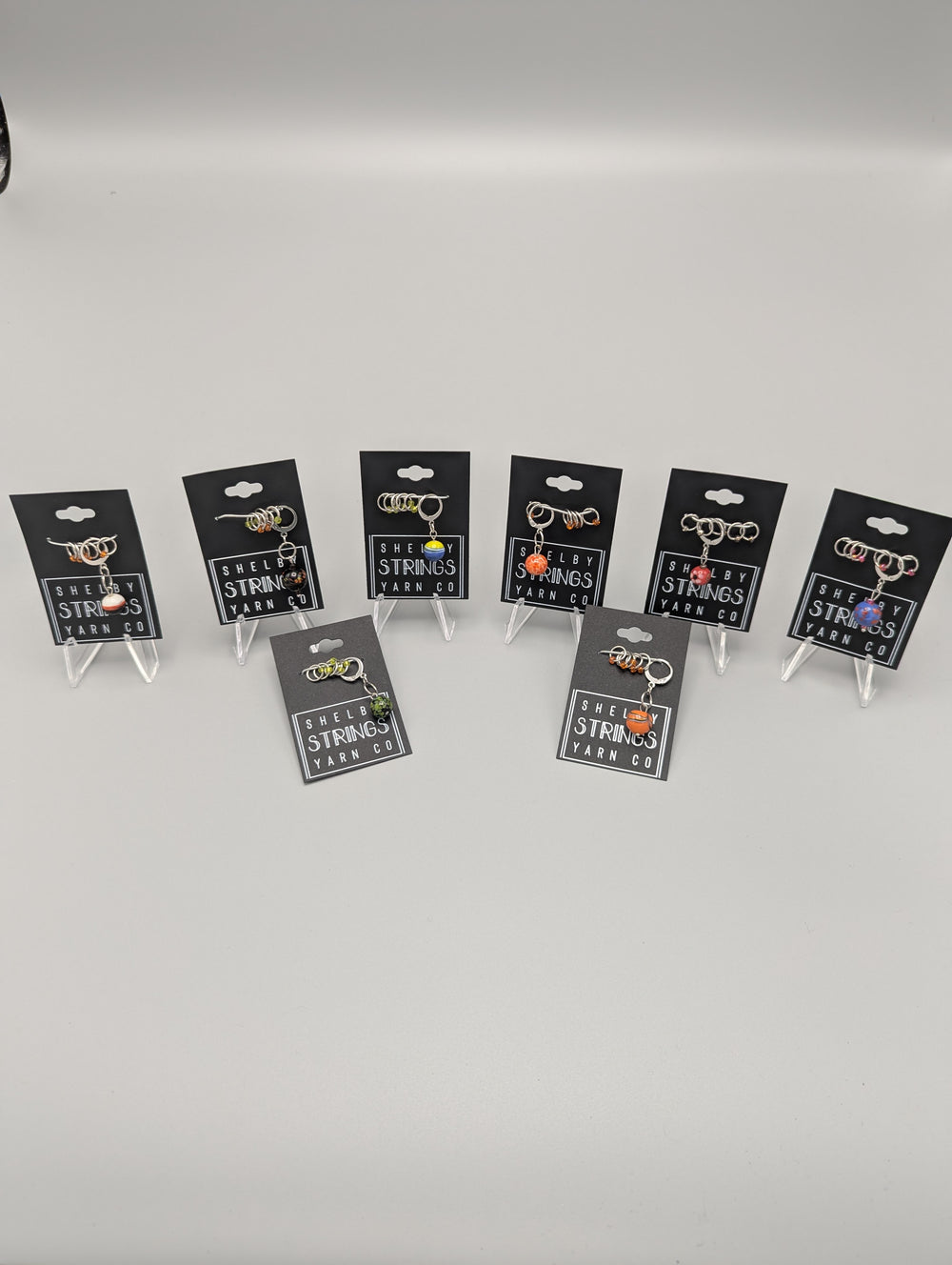 Czech Lampwork bead with stitch markers