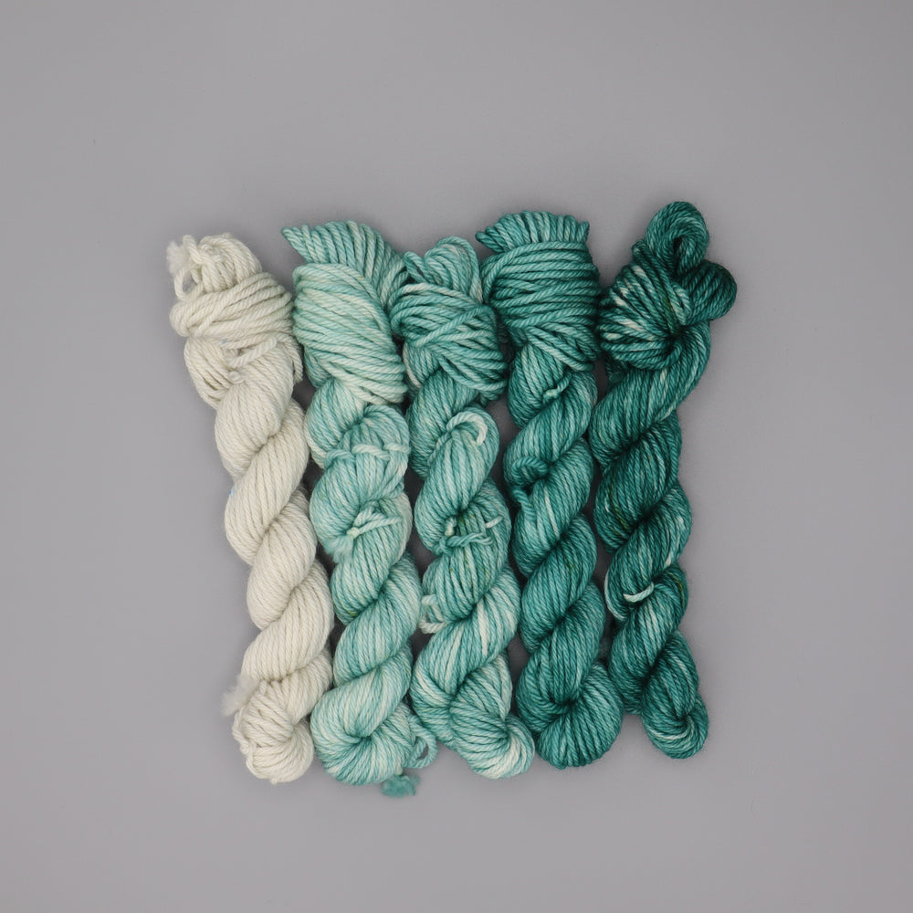 Winter Mint Worsted Mini Set
